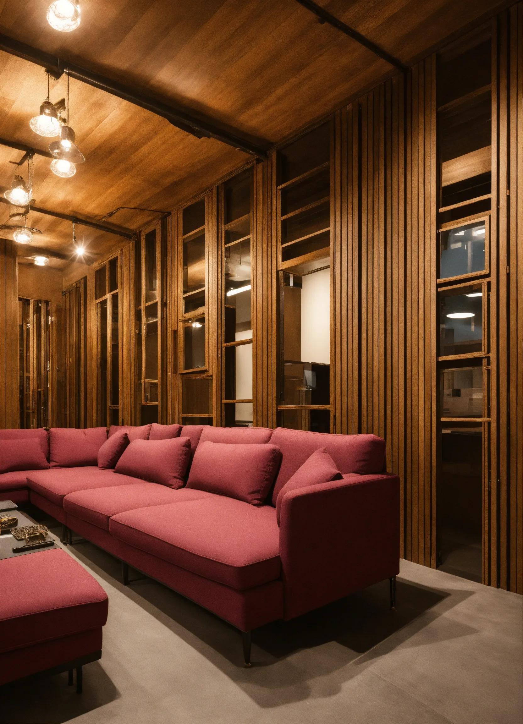 Sala de estar con muebles personalizados