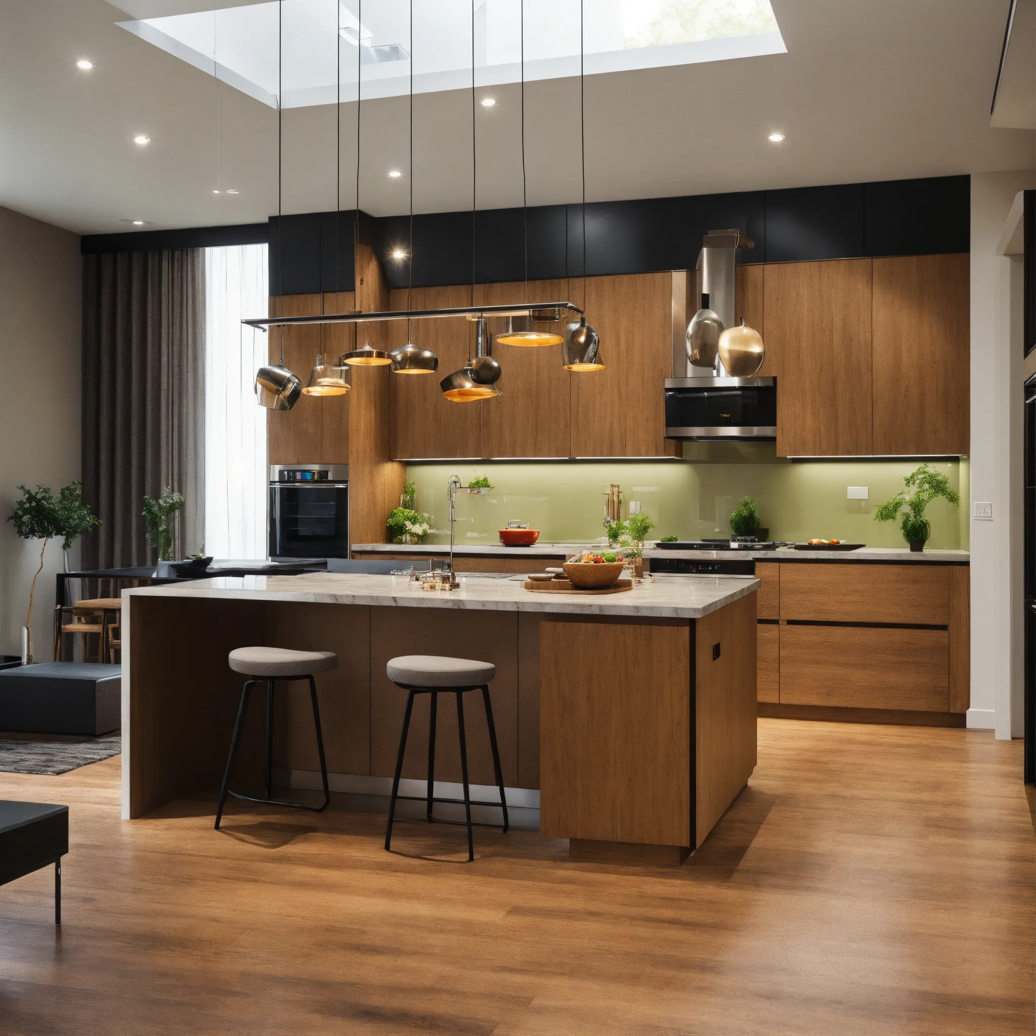 Walk-in closet espacioso con iluminación